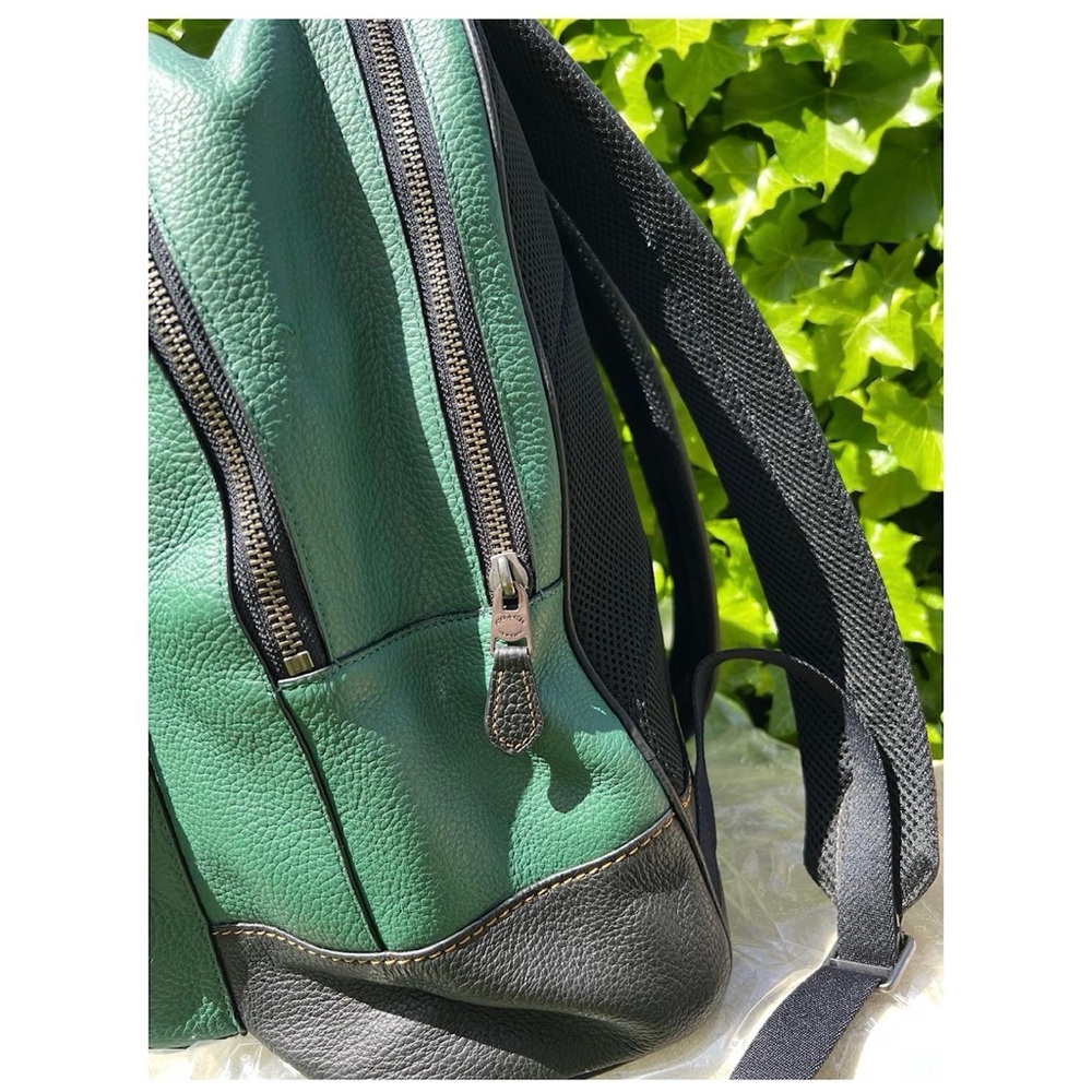 Coach Green and Black Leather Backpack - Picture 6 of 6